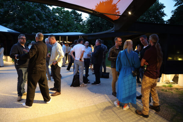 Stage One hosting networking event in Serpentine Pavilion