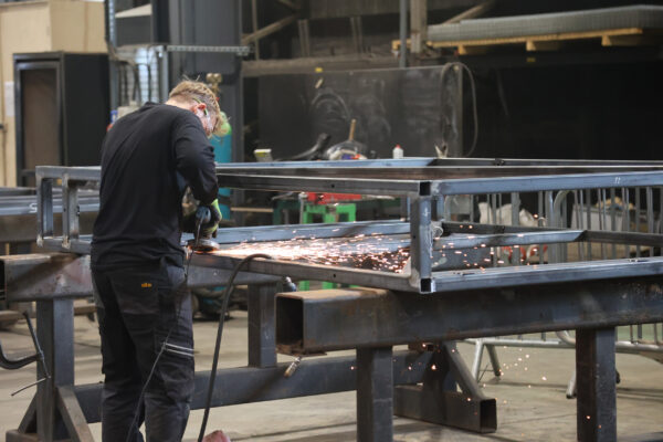 Image of metal grinding in Stage One workshop