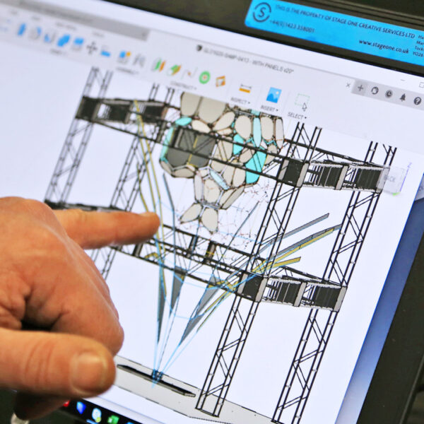 CAD image of Cloud Cities on screen