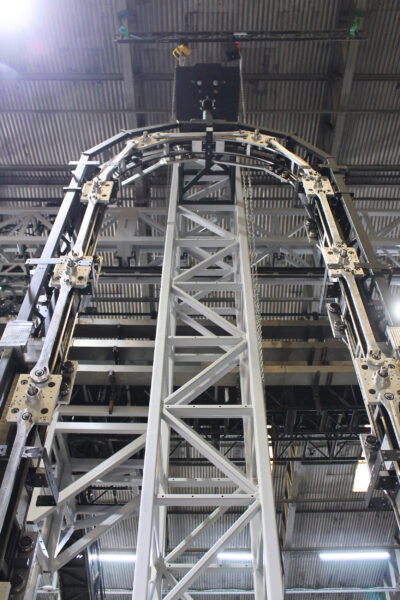 Image showing steel structure during test build