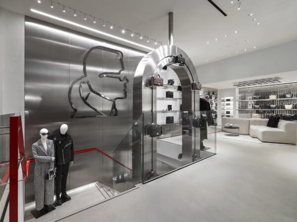 Image of paternoster lift installed in Karl Lagerfeld store on Regent Street, London