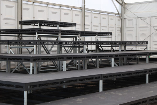 Stock stage units for touring set design