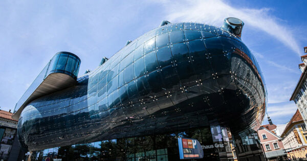 Image of Kunsthaus Graz Building designed by Peter Cook